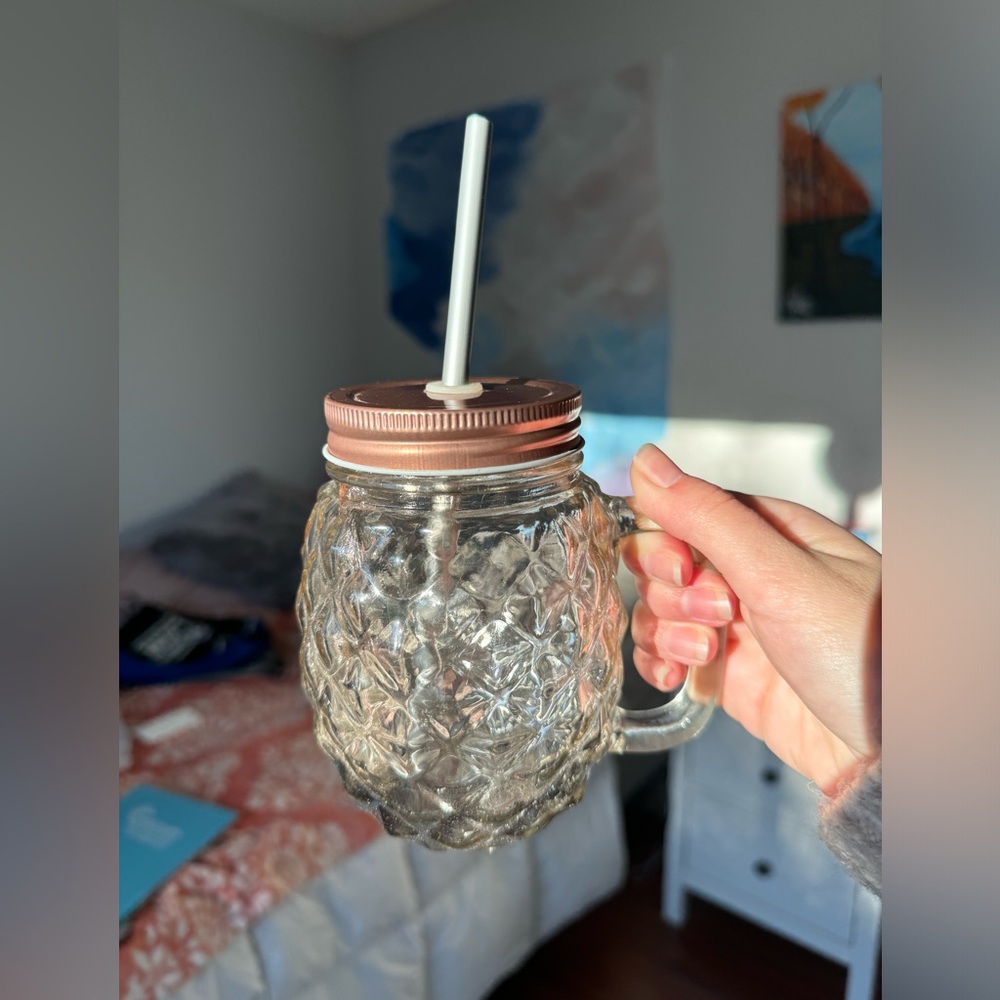 Pineapple Glass Mason Jar  (NEED GONE!)